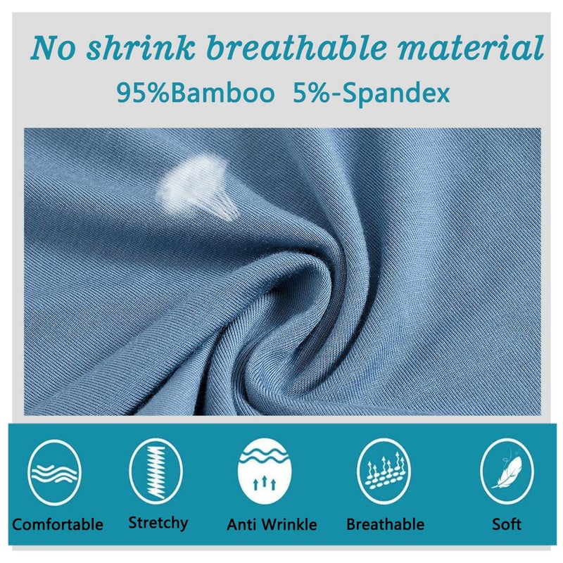 ZONBAILON Fly Boxer Briefs for Men Pack 6 Inch Big & Tall Boxers Underpants with Pouch 3xl xxxl Classic Blue Trunks Underwear Bulge Enhance - Image 5